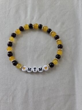 Custom MTM Beaded Bracelet in Yellow & Black